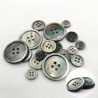 New Mother Pearl,Buttons, of Grey ,Many Sewing Knitting sizes, Buttons Shell s - Image 1 of 4