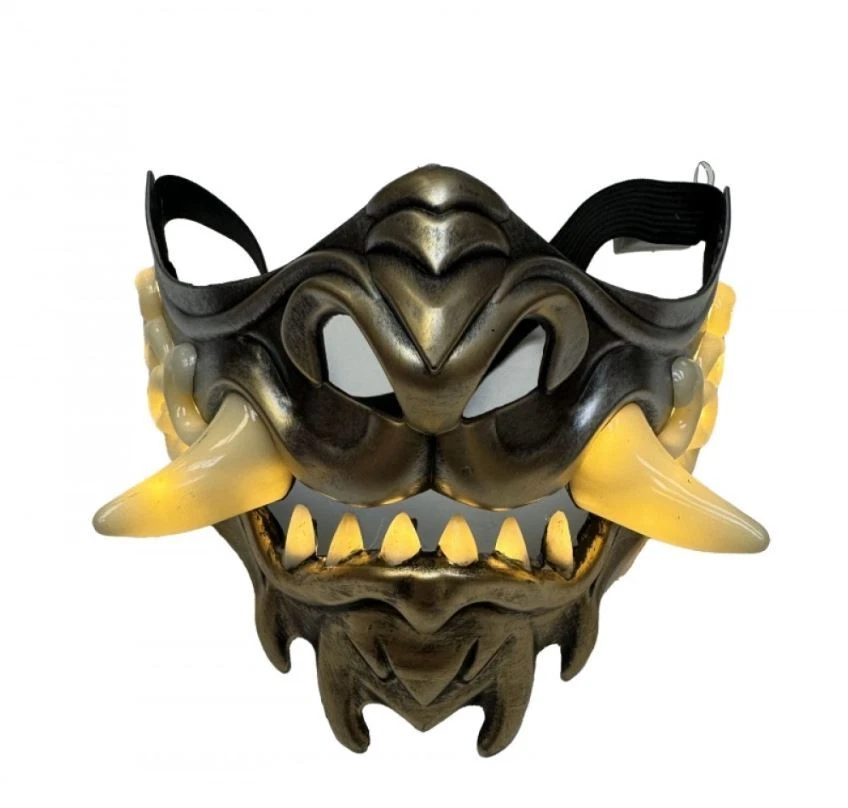 BEYOND MASQUERADE Oni Samurai Mask Half Face Japanese Warrior Mask Demon Masks - Image 1 of 1