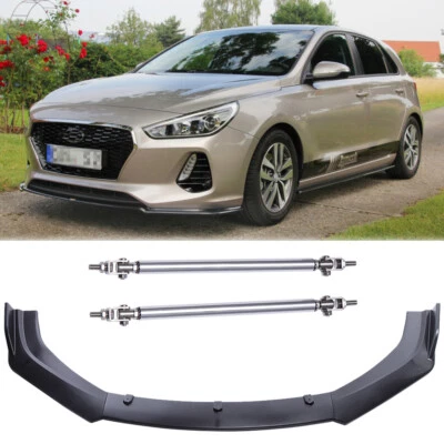 Divisor de alerón labial del parachoques delantero + varillas de puntal para Hyundai Elantra cupé 2013 14 Foto 1 de 4