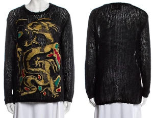 Valentino Knitwear Knitted Jumper Mohair Dragon Sweater Jumper Cardigan S - Bild 1 von 18