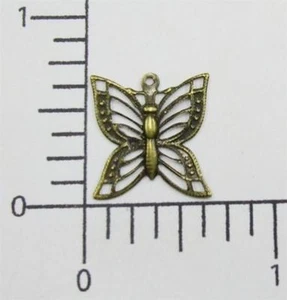 35113 4 piezas latón oxidado filigrana mariposa joyería encontrar encanto - Imagen 1 de 1