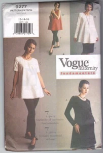 Vogue 9277 Misses Vestido de Maternidad Túnica Falda Leggings Talla 12-16 SIN CORTAR FF - Imagen 1 de 1