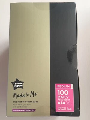 Almohadillas desechables para el pecho Tommee Tippee Made For Me tamaño mediano 100 unidades, adhesivo Foto 1 de 4