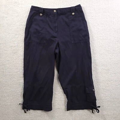 Studio Works Womens Blue Wide Leg Capri Pants Size 8 - Image 1 of 4