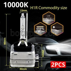 2PCS 35W D1S 10000K HID Xenon Headlight Headlamp Light Bulbs Replacement Set - Picture 1 of 9