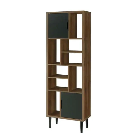 OS Home and Office Furniture Accent Storage Cabinet Danish Walnut 2-Swing Doors Cover