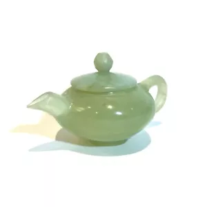 Mini 2.5" Vintage Glass Teapot Green - Picture 1 of 8