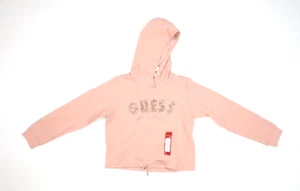 Guess LA Brooke Cropped Hoodie Peach Rose Pullover Sweatshirt Youth Girls 10 - Picture 1 of 9