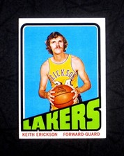 1972 TOPPS SET BREAK Keith Erickson #140 Los Angeles Lakers VG-EX surface scuff