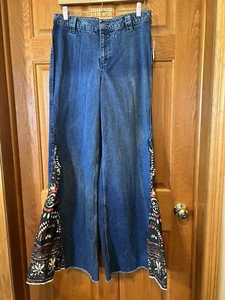 Pantalones de mezclilla AX60 Free People Sahara pierna ancha extrema We The Free para mujer 29 - Imagen 1 de 5
