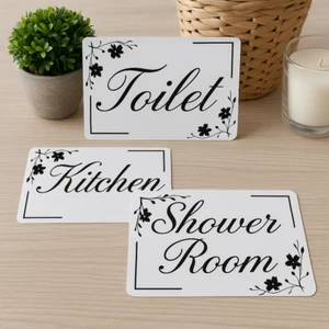 Calcomanía adhesiva personalizada para letrero de puerta de hogar para cocina baño inodoro 15 x 10 cm - Imagen 1 de 2