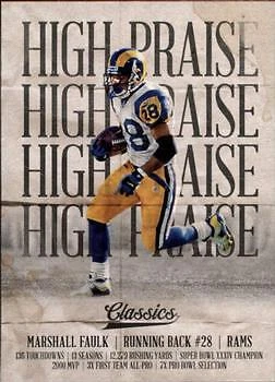 Marshall Faulk 2018 Classics Football - High Praise #12 - St. Louis Rams - Image 1 of 2