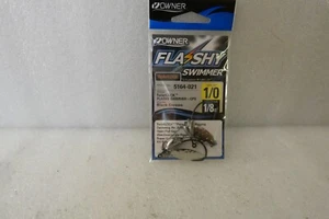 OWNER 5164-021 FLASHY SWIMMER SZ 1/0 HOOK 1/8 OZ NICKEL WILLOW TWISTLOCK - Picture 1 of 4