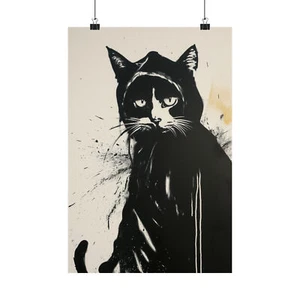 Cat POP Retro Cute Animal Art 60s 70s 80s 90s Home Wall Decor Print Poster - Picture 1 of 5
