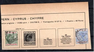 Colección de estampillas - Chipre - en página remanente de álbum vintage (C499) - Imagen 1 de 1