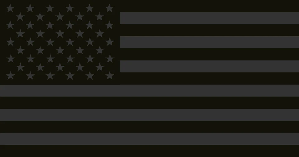(NOT A PATCH) USA United States Tactical Black Grey Flag HTV Heat Transfer Vinyl - Image 1 of 1