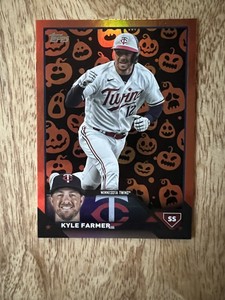 2023 Topps Update Kyle Farmer Halloween 🎃  Jack O Lantern Foil SP #US57 Twins