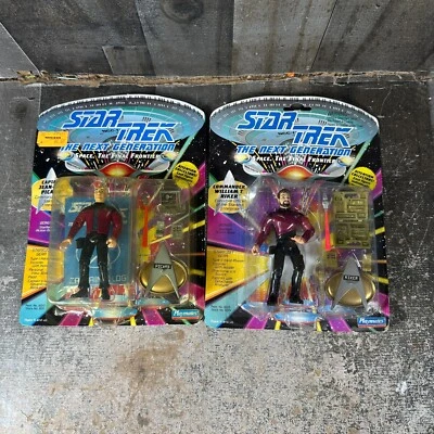 Star Trek Next Generation: CAPT. ¡Figuras de acción PICARD & RIKER 4,5"! Foto 1 de 4
