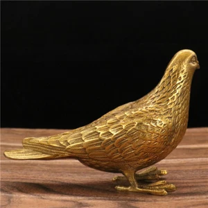 5" Old Chinese Copper Doves, doves of peace ornaments Home Ornament 1PC# - Picture 1 of 2