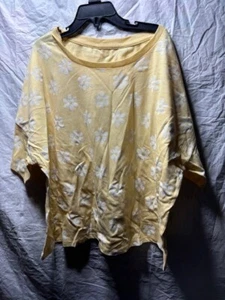 Girls Wonder Nation Flower Tee XL Plus 14/16 Yellow - Picture 1 of 3