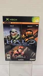 XBOX Halo Triple Pack Halo Halo 2 Halo Map Pack ALL CIB *Tested & Working* - Picture 1 of 7
