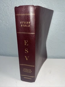 ESV Crossway Study Bible 2007 English Standard Version Leather Bonded - Picture 1 of 8