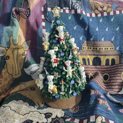 Raro árbol de Navidad iluminado de 13" Pillsbury Doughboy DANBURY Foto 1 de 4