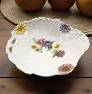 Trinket Soap Dish Tray Pansy& Daisy  Design Fine China Made in Japan. - Bild 1 von 4