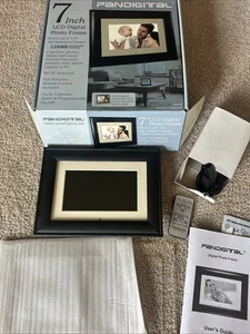 Pandigital 7 Inch Photo Frame 256MB New In Box Remote Control PAN7056WO1 - Picture 1 of 7