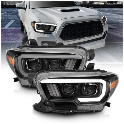 Anzo 111379 Headlight For Toyota Tacoma 2016-2023 Left and Right Black Housing Foto 1 de 4