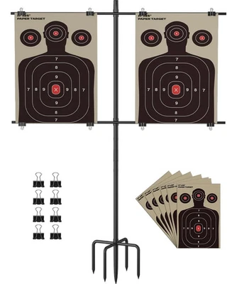 Ardier Adjustable Shooting Target Stand with 5-Prong Base, Portable Steel Tar...