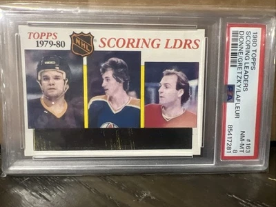 1980-81 Topps - League Leaders Wayne Gretzky, Guy Lafleur, Marcel Dionne #163 - Image 1 of 4