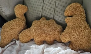 Chicken Nugget Set Of 3 Dino Nugget Pillows Mini Plush, Dinosaur Brown 9-11" - Picture 1 of 4