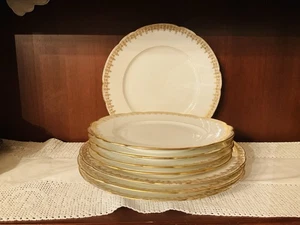 Set Of 8 Bernardaud Limoges 4 Dinner,and 4 Salads Plates Gold Filigree - Picture 1 of 6