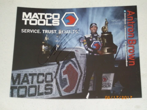 2017 ANTRON BROWN "SIGNED" MATCO TOOLS TOP FUEL NHRA POSTCARD Cover