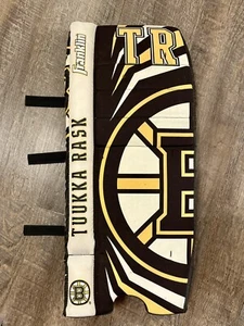 NHL Franklin Goalie Equipment Tuukka Rask Padding ( 1 Leg Only ) Boston Bruins - Picture 1 of 5