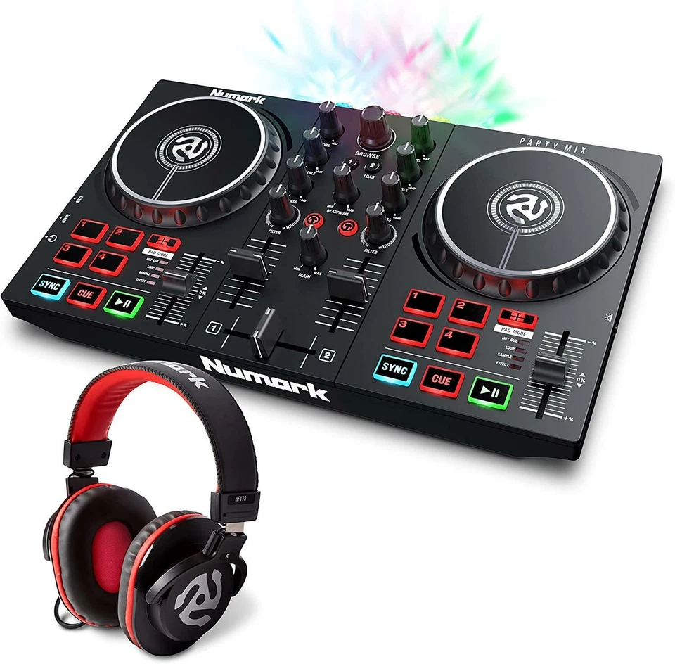 Numark PartyMix II DJ Controller + Numark HF175 Headphones Bundle - Image 1 of 1