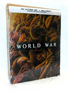 World War Z (4K/Blu-ray, 2025, 3-Disc STEELBOOK) Brad Pitt scifi horror action - Picture 1 of 6