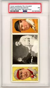 1912 T202 Hassan Just Before The Battle Bresnahan John McGraw PSA 1 P1412 - Picture 1 of 2