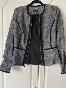 NEW!!! DKNY, Suit Jacket, Black & White, Size 6 US - Picture 1 of 7