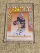 2022 Panini Clearly Donruss Passing the Torch Tony Romo Auto /49 On Card Cowboys