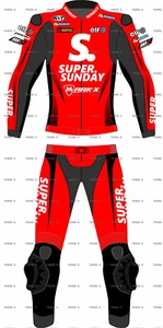 Mark X 2025 MotoGP Moto Tuta Pelle Uomo Corsa Pelle Certificata CE - Foto 1 di 7