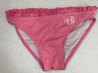 Women's Swim Suit Bikini Bottom Main Street Collection Msc Small S Pink Ruffles