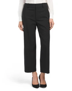 $345 NWT VINCE High-Rise Wool Blend Crop Black Pants sz 4 - Picture 1 of 8