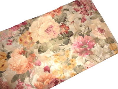 BURLINGTON MONACO BORGOÑA VERDE FLORAL HORTENSIA (1) CENEFA A MEDIDA 84 X 17 Foto 1 de 4