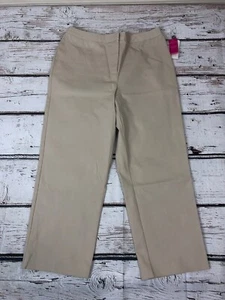 NWT Charter Club Womens 8 Petite Cropped Light Khaki Pant  - Picture 1 of 5
