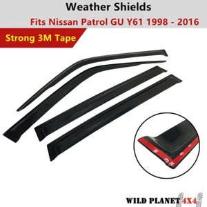 Weather Shield Window Visors for Nissan Patrol GU Y61 1998-2016 SUV Wagon - Picture 1 of 6
