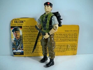 K22i72511 FALCON NIGHT FORCE W/ FILE CARD 1988 GI JOE 90% COMPLETE ORIGINAL 01 - Picture 1 of 12