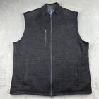 Johnnie O Tahoe Black Vest Mens Size Xl 1X Two Way Zip Jmvt1100 Water Resistant