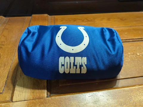 NFL Licensed Indianpolis Colts Travel Bean Bag Pillow 13"x8"x6" Cover